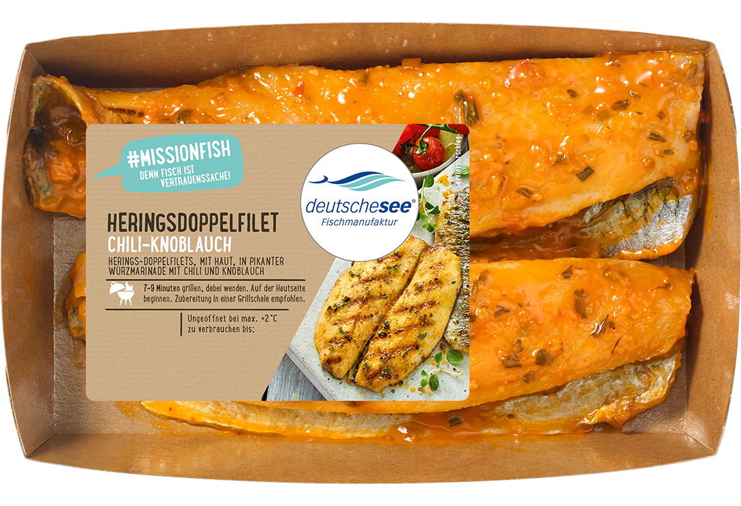 Herings-Doppelfilet "Chili-Knoblauch"