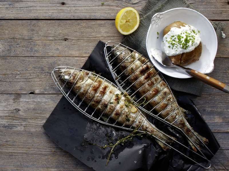 Rauchgegrillte Forelle Rauchgegrillte Forelle