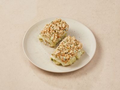 Kabeljaufilet »Pfifferlingskruste« Kabeljaufilet »Pfifferlingskruste«