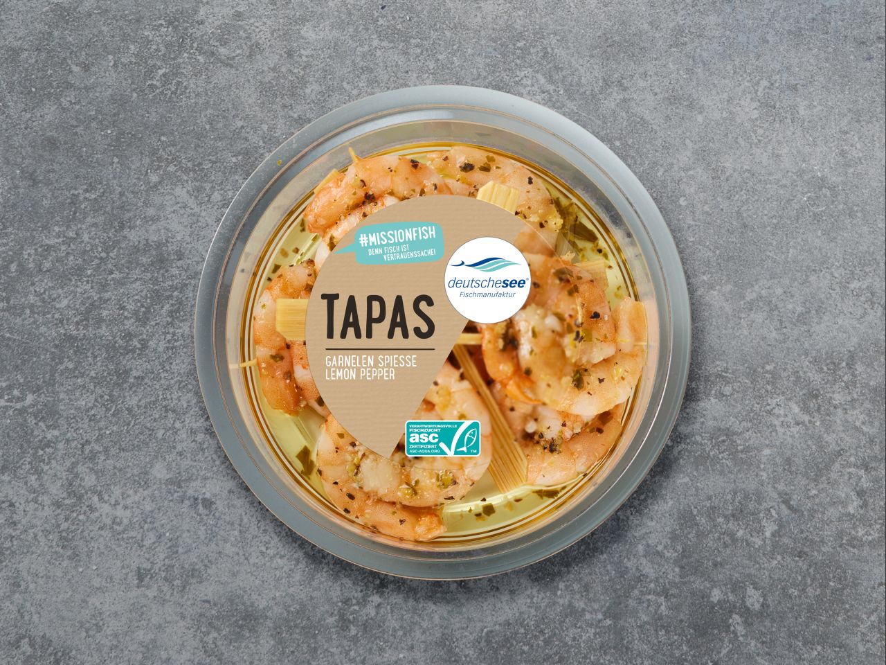 Tapas »Garnelen Spieße Lemon pepper«