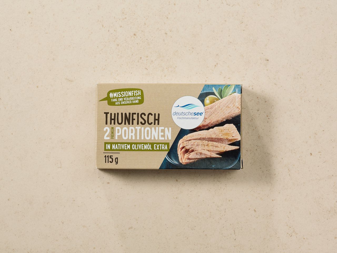 Deutsche See »Thunfisch-Filet in Olivenöl« · 115g Deutsche See »Thunfisch-Filet in Olivenöl« · 115g