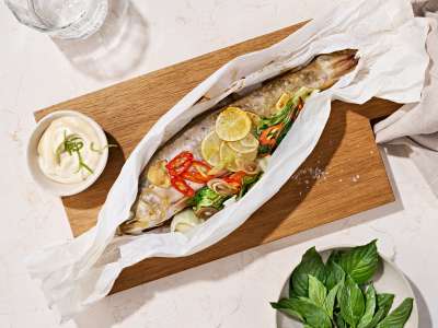 Saibling im Pergament Saibling im Pergament