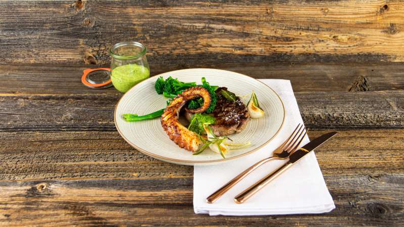 Surf & Turf mit Pulpo