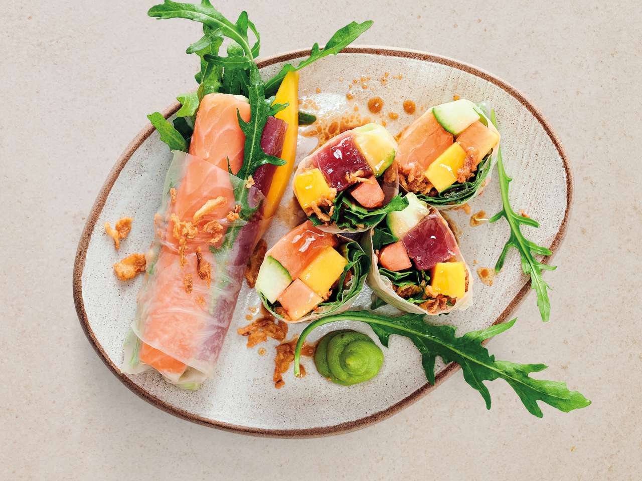 Bunte Seafood-Summer Rolls Bunte Seafood-Summer Rolls