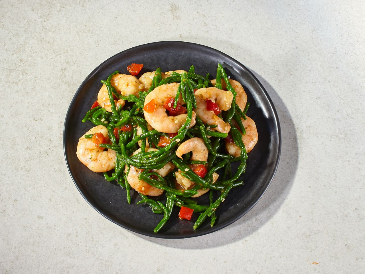 Garnelensalat mit Salicornes