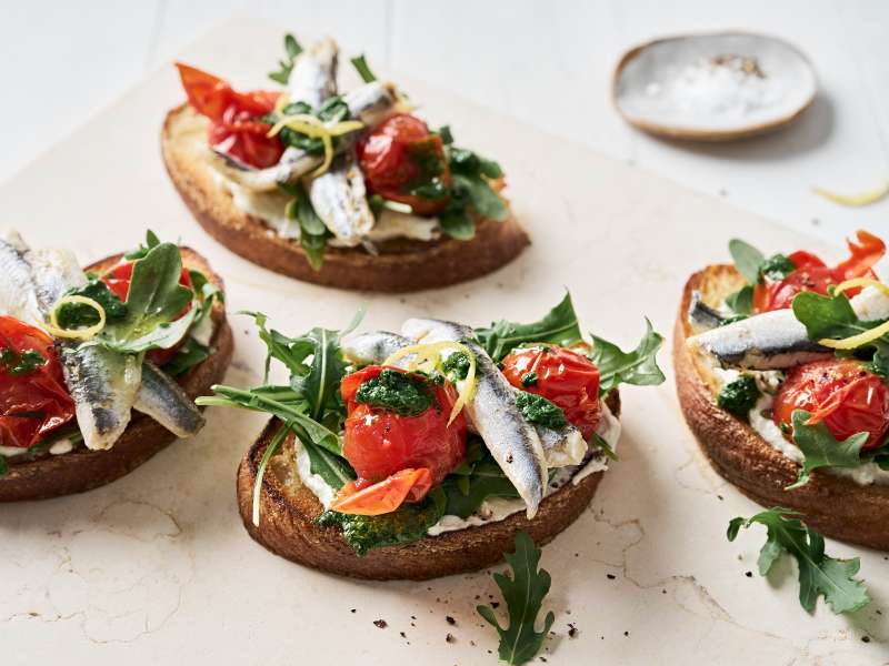 Bruschetta mit Sardellen Bruschetta mit Sardellen