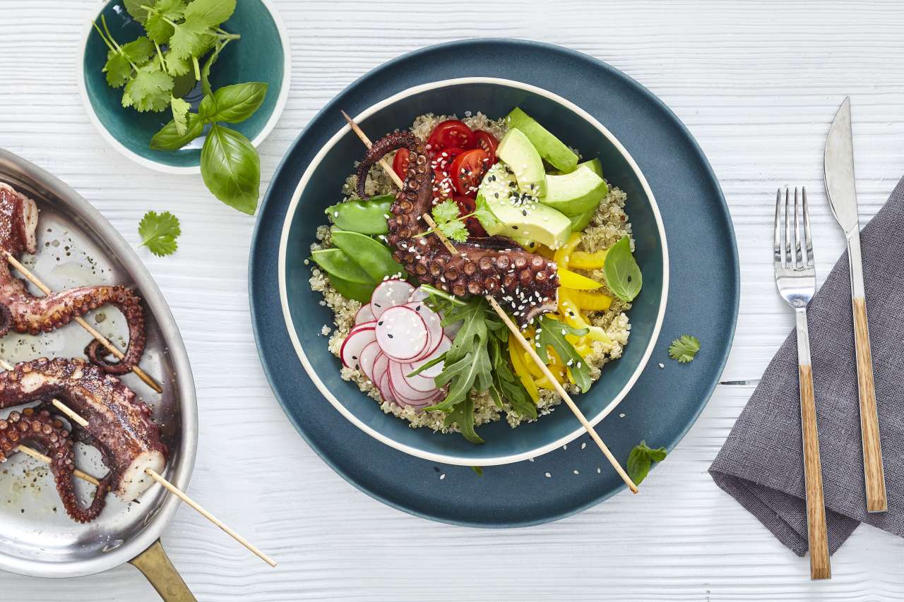 Rezept: Bowl mit Pulpo
