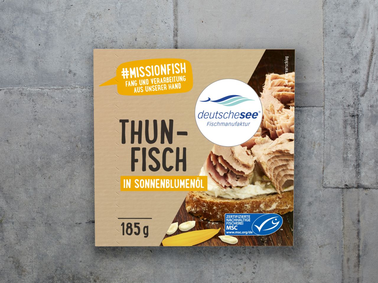 Deutsche See »Thunfisch in Sonnenblumenöl« · 185g 