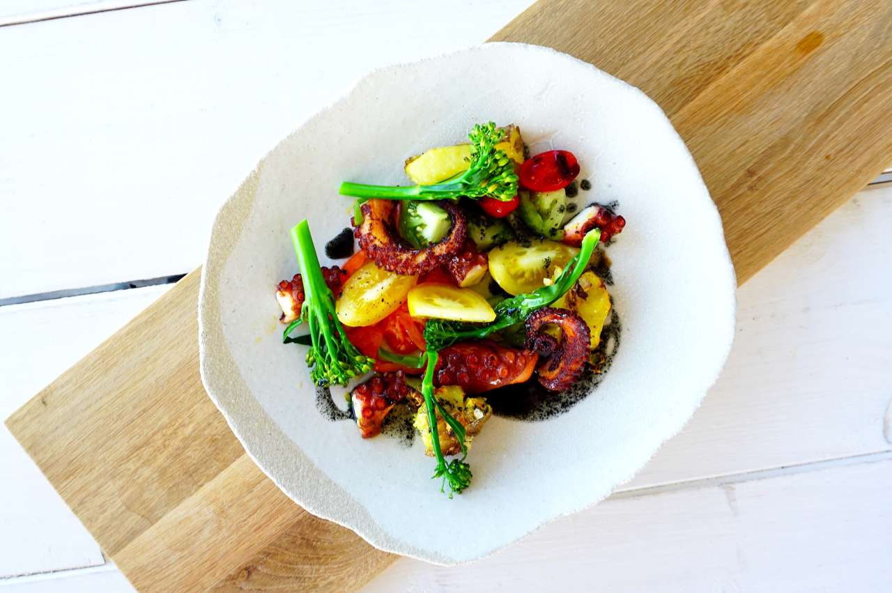 Rezept: Pulposalat mit Smashed Potatoes