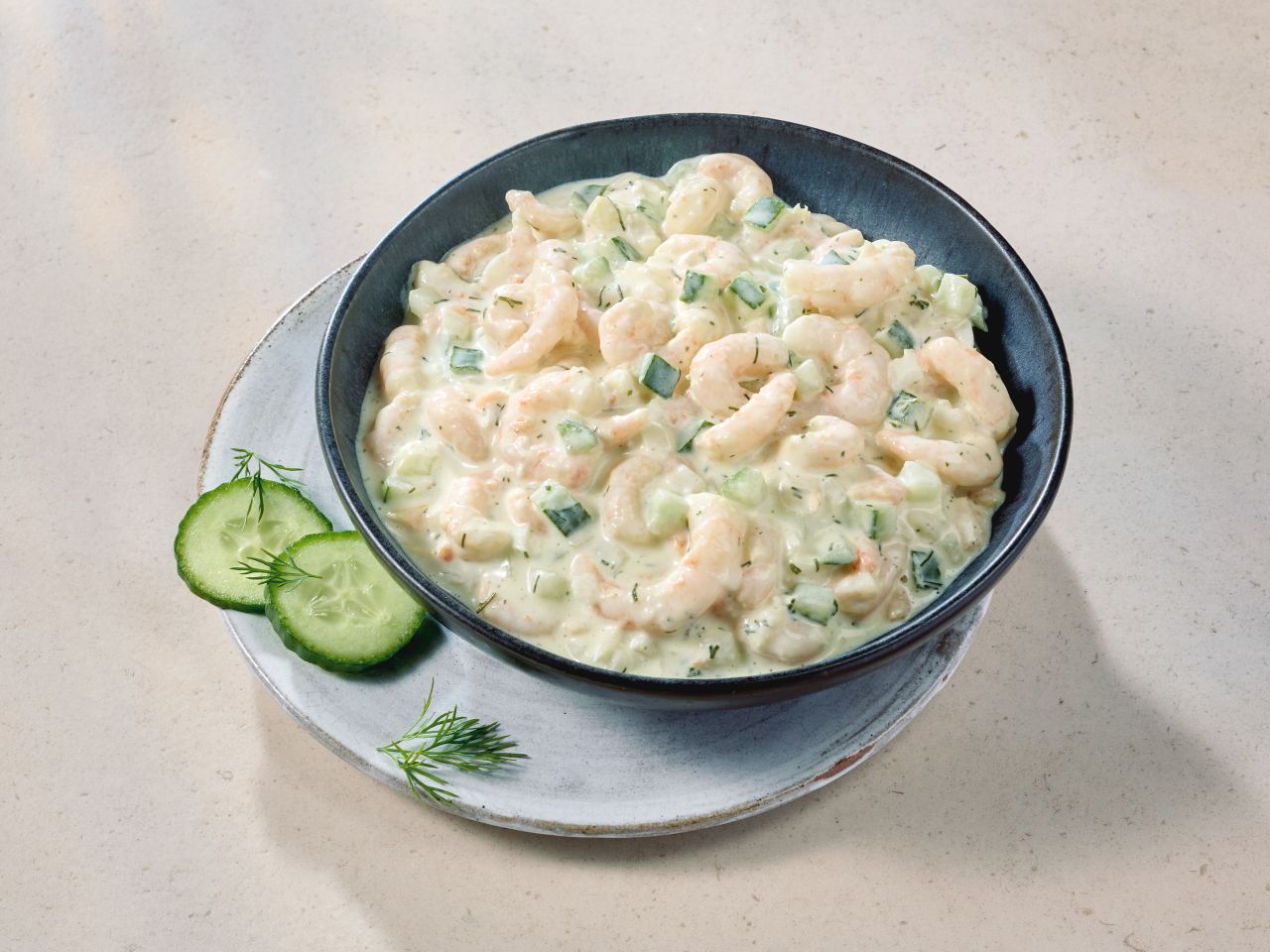 Grönlandgarnelen-Gurken-Salat · 400g