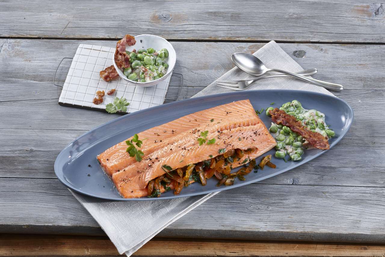Rezept: Gefülltes Fjordforellen-Filet Rezept: Gefülltes Fjordforellen-Filet