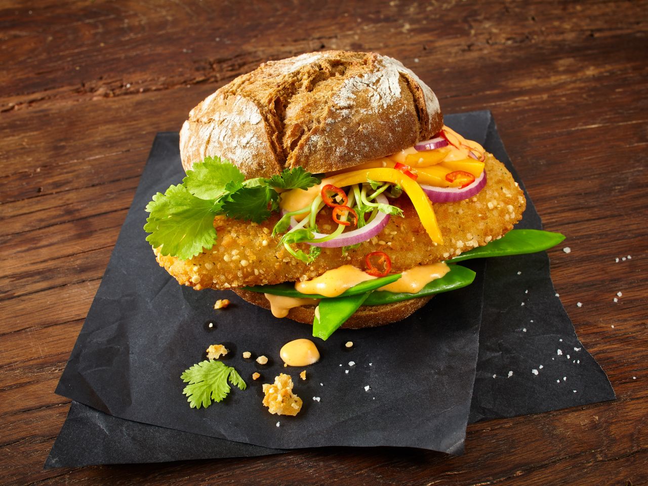 Alaska-Seelachsfilet in Quinoa-Panade