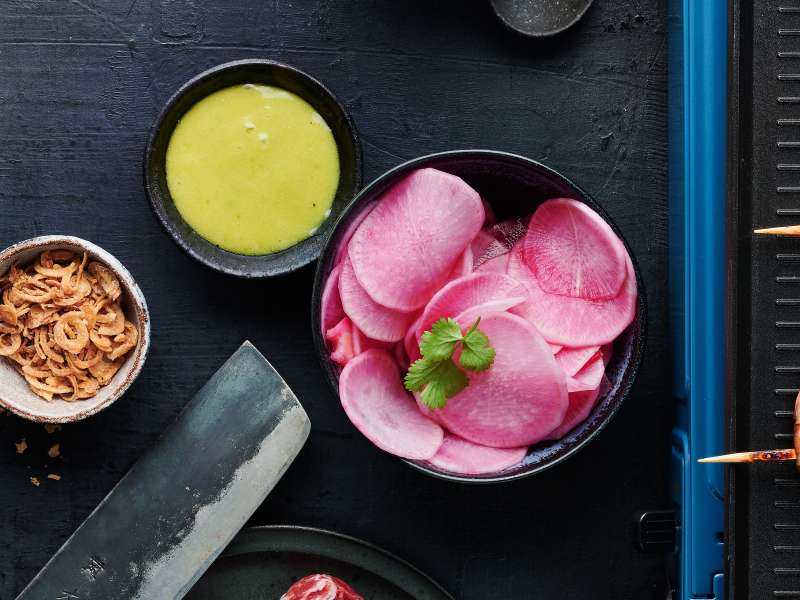 Roter Rettich mit Ingwer Roter Rettich mit Ingwer