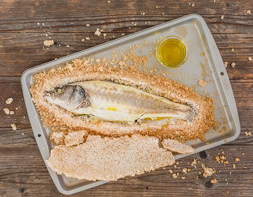 Rezept - Wolfsbarsch in Salzkruste