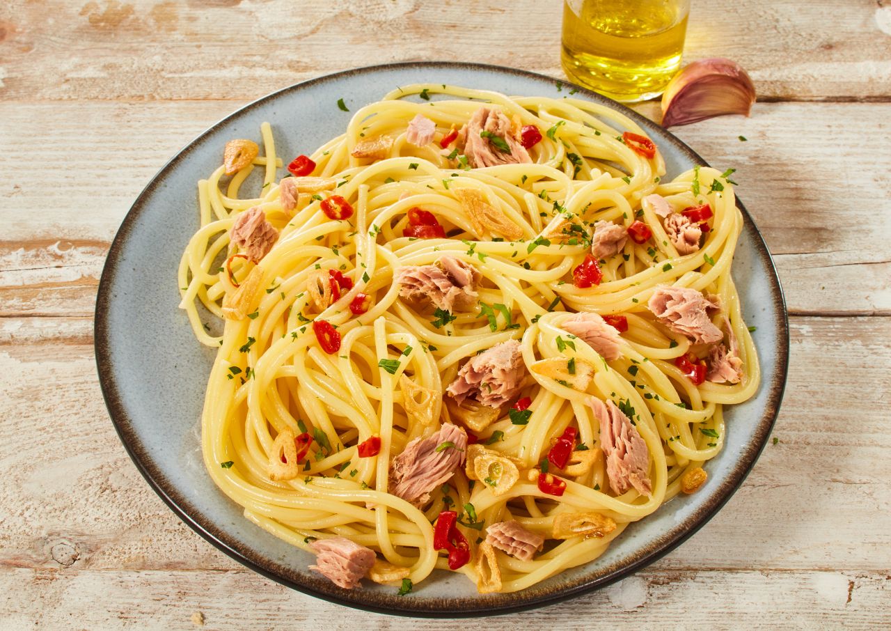 Thunfisch für Pasta Knoblauch Thunfisch für Pasta Knoblauch