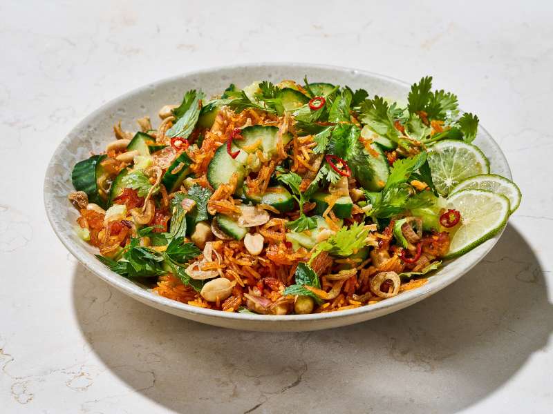 Koreanischer crispy Reissalat