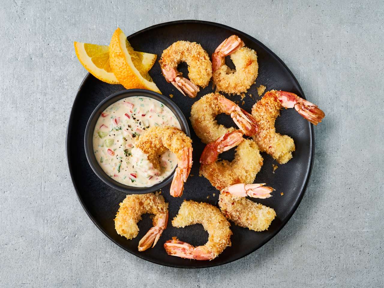 Crispy Garnelen aus dem Airfryer mit Thousand Island Dip