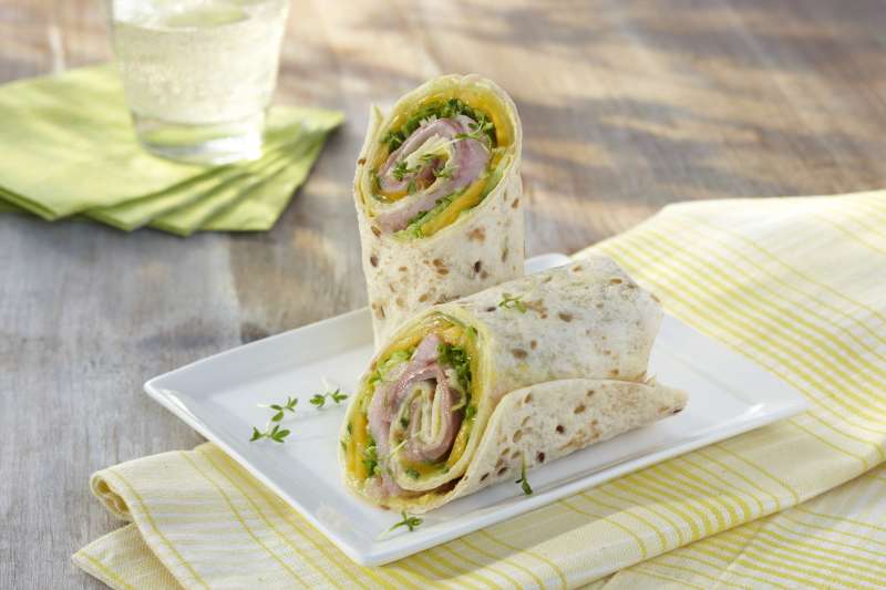Matjes-Wrap mit Mango & Curry
