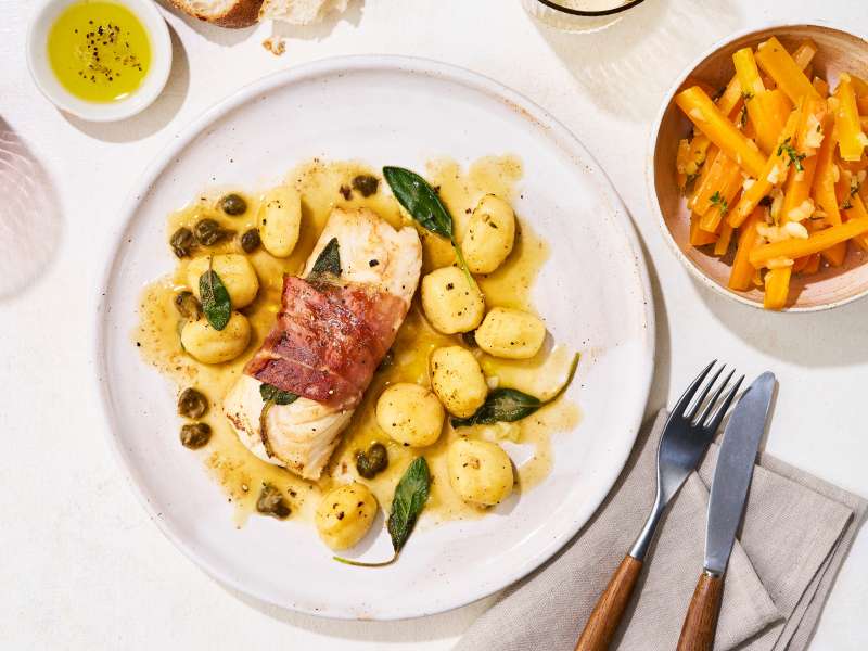Kabeljau alla Saltimbocca Romana