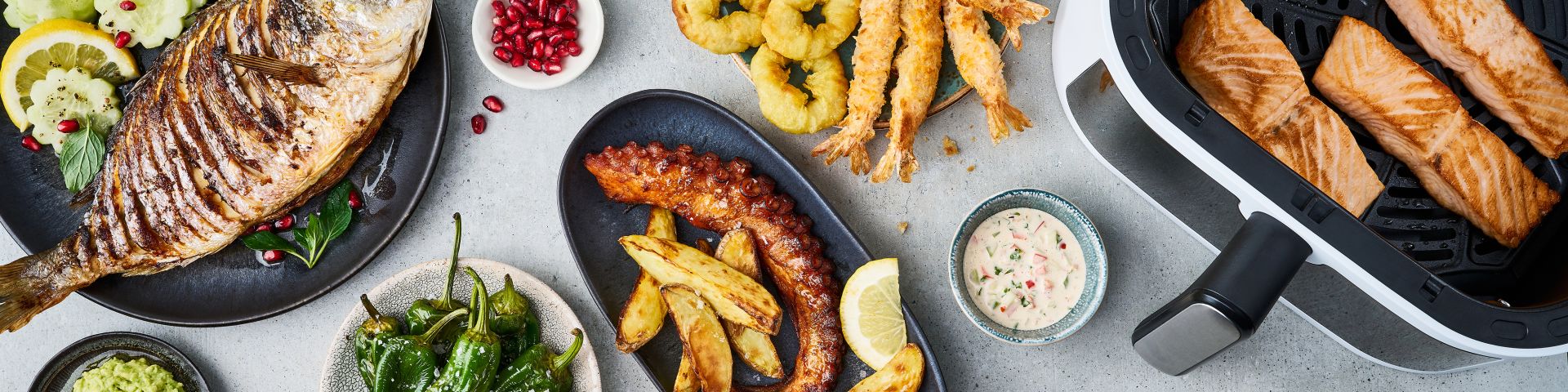 Seafood aus der Heißluftfritteuse