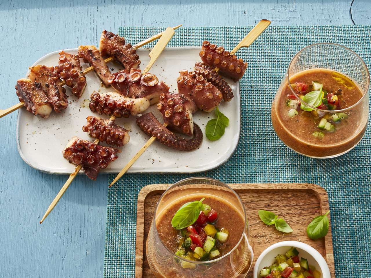 Rezept: Gazpacho mit geröstetem Pulpo