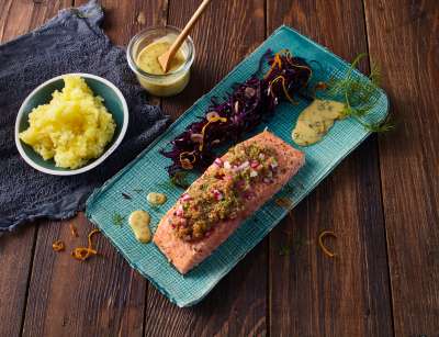 Island-Lachs mit Knäckebrotkruste