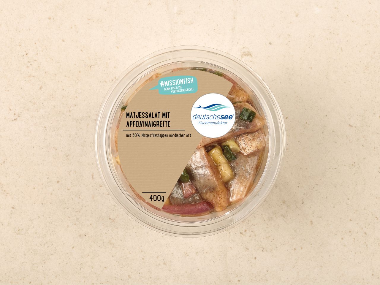 Matjessalat mit Apfelvinaigrette  · 400g