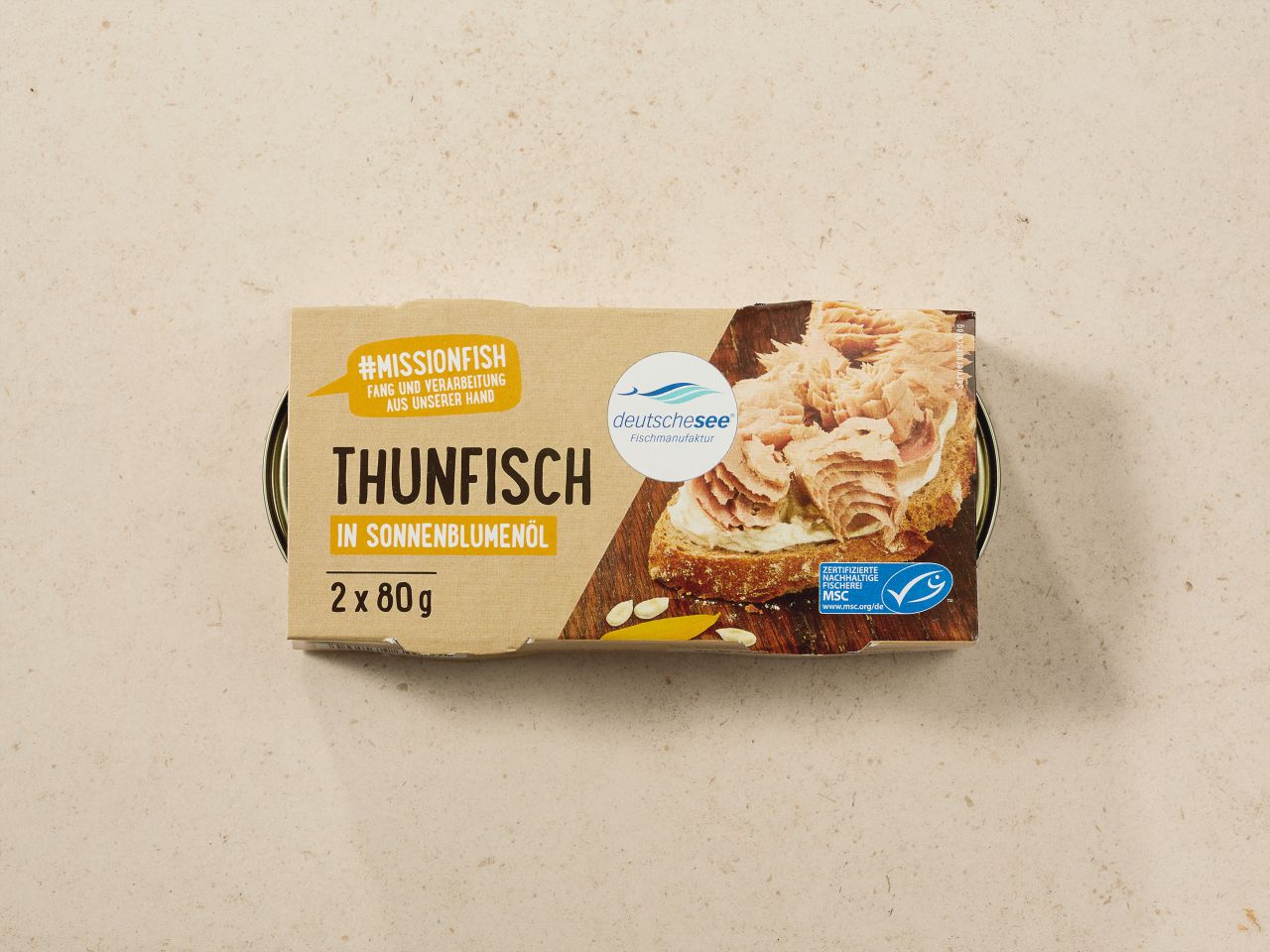 Deutsche See »Thunfisch in Sonnenblumenöl« · 2x 80g Deutsche See »Thunfisch in Sonnenblumenöl« · 2x 80g