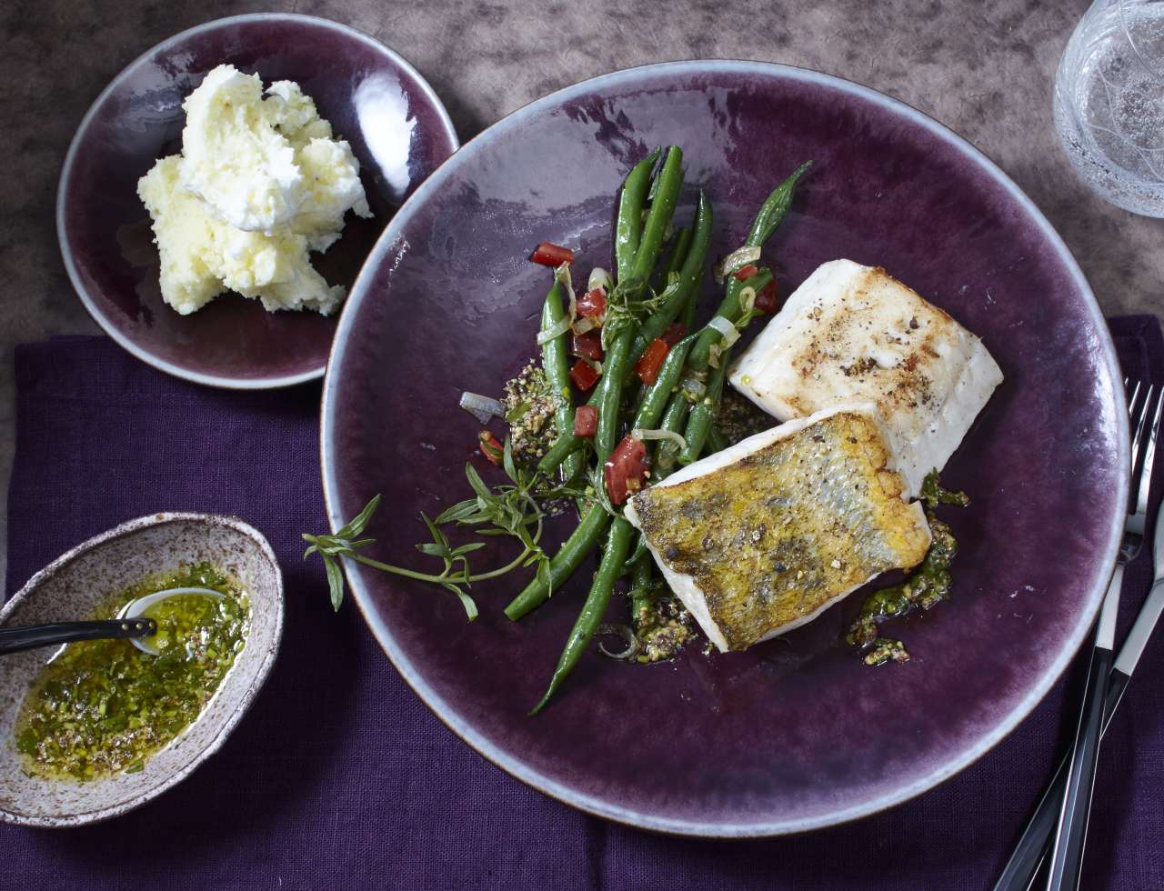 Zander mit Aligot & Senfbutter