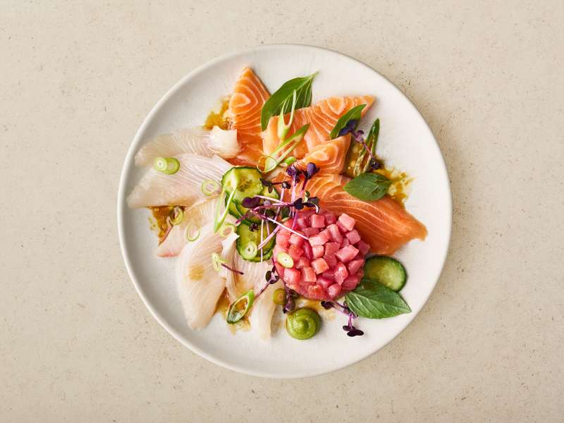 Dreierlei Sashimi mit Ponzusauce