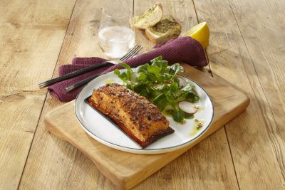 Presse-Mini-Plankenlachs-Barbecue-quer