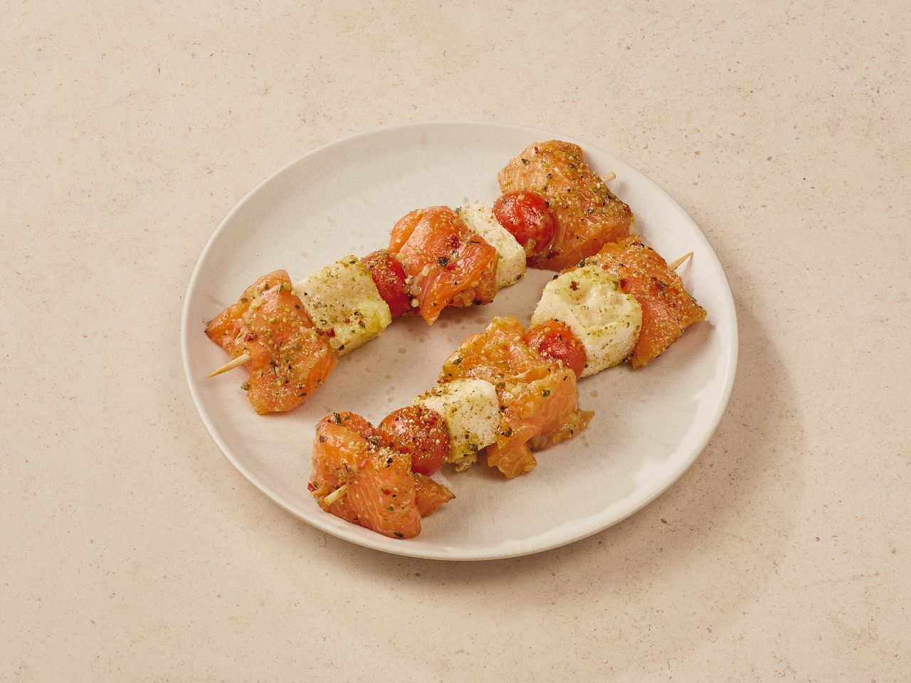 Lachsspieß »Focaccia« Lachsspieß »Focaccia«