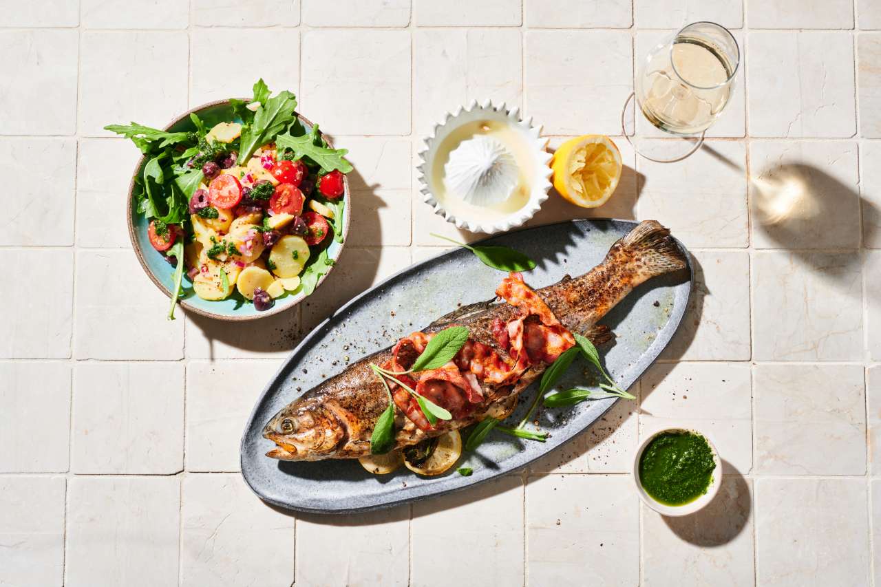 Rezept: Lachsforelle grillen Rezept: Lachsforelle grillen
