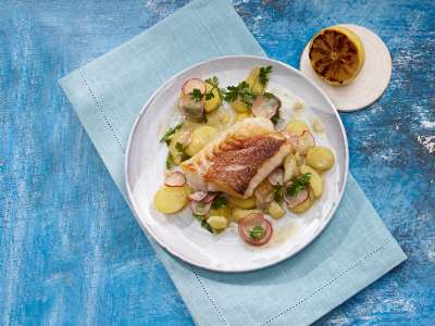 Rotbarsch mit warmem Kartoffelsalat