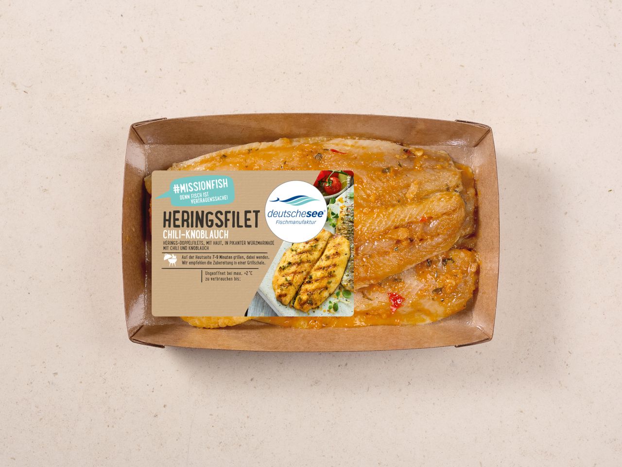 Heringsfilet »Chili-Knoblauch«
