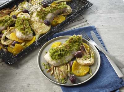 Rotbarsch mit Fenchel aus dem Ofen Rotbarsch mit Fenchel aus dem Ofen