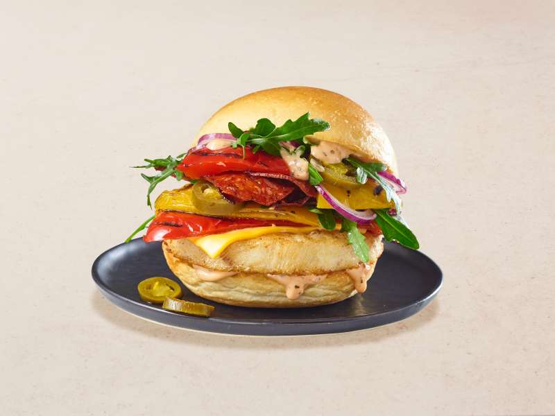 Kabeljau-Burger mit Chorizo