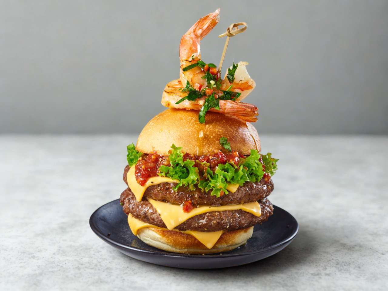 Angus BBQ Surf & Turf Burger   