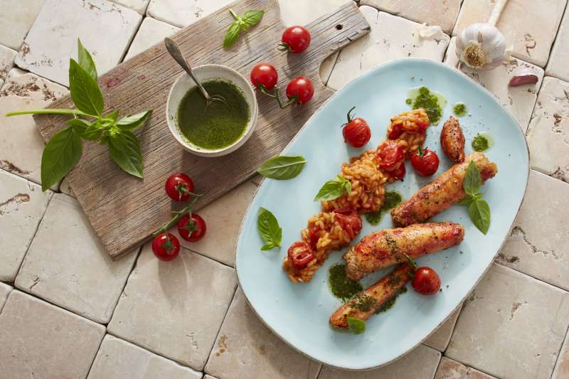 Königskrabbe auf Tomaten-Risotto