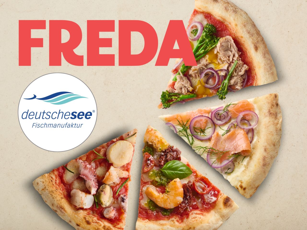 Knusprige Pizza und saftiges Seafood Knusprige Pizza und saftiges Seafood