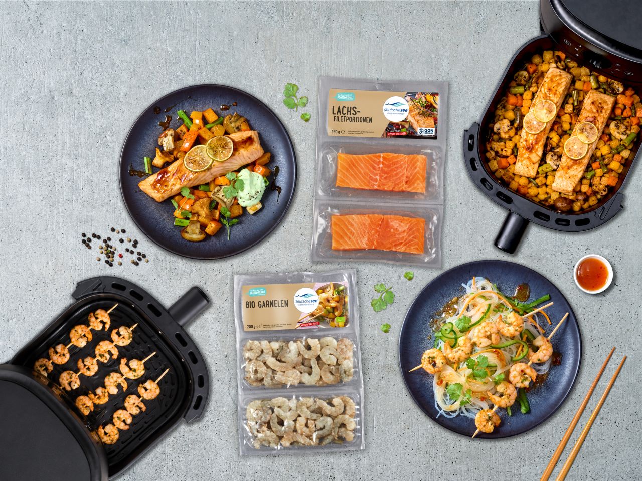 Seafood aus dem Airfryer