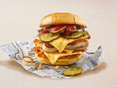 Lachs-Smashed-Burger