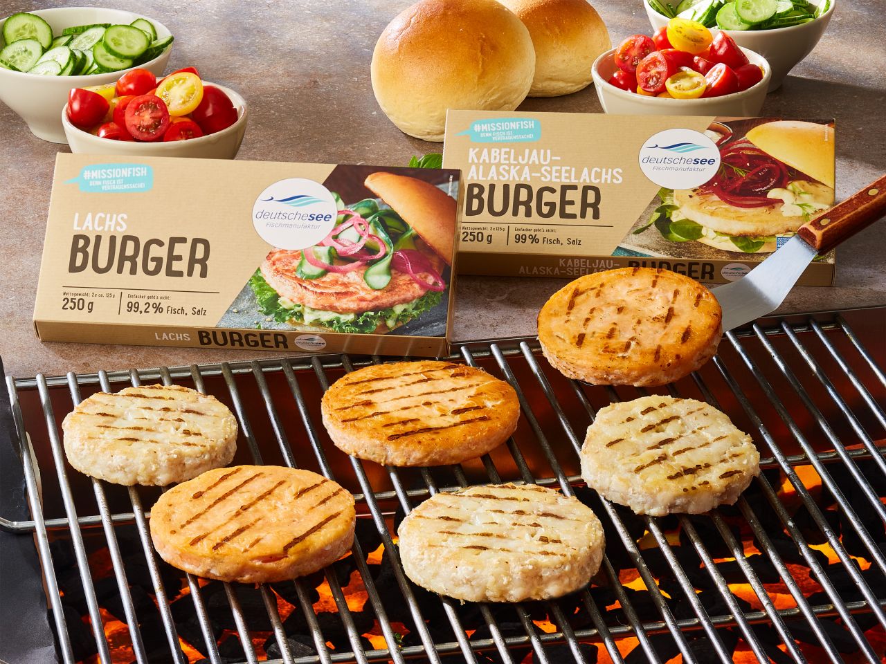 Tiefkühl-Burger in Selbstbedienung