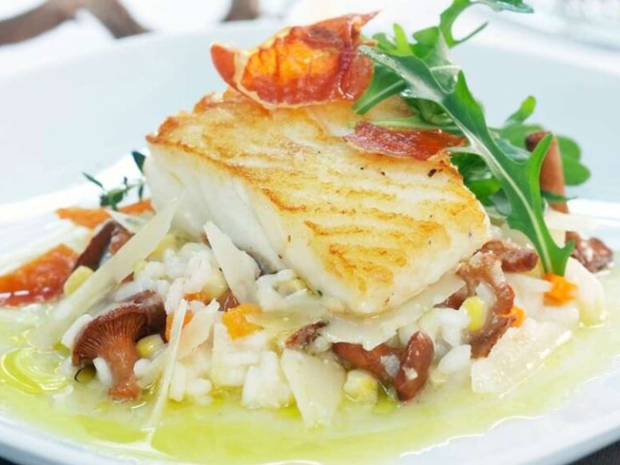 Skrei auf Risotto Skrei auf Risotto
