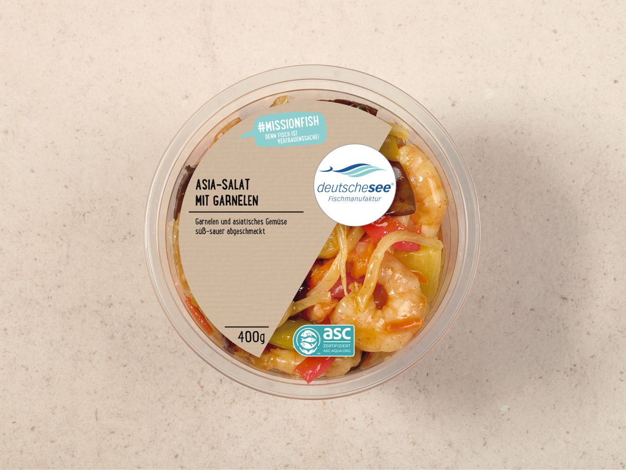 Asia-Salat mit Garnelen · 400g