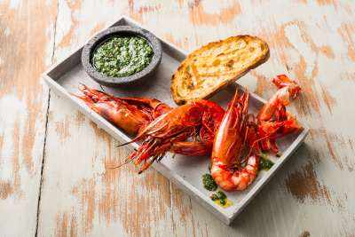 Gamba Carabiniera mit nordischer Salsa
