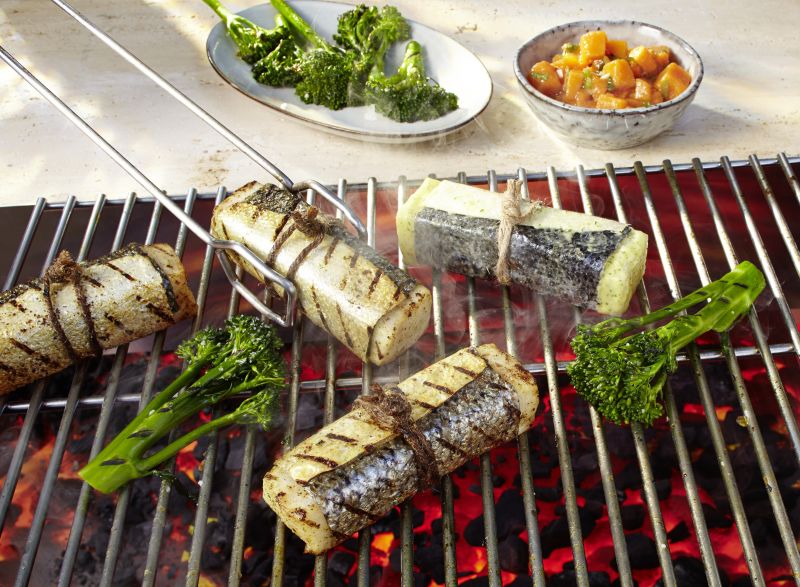 Kabeljau Lemon in Grillhaut
