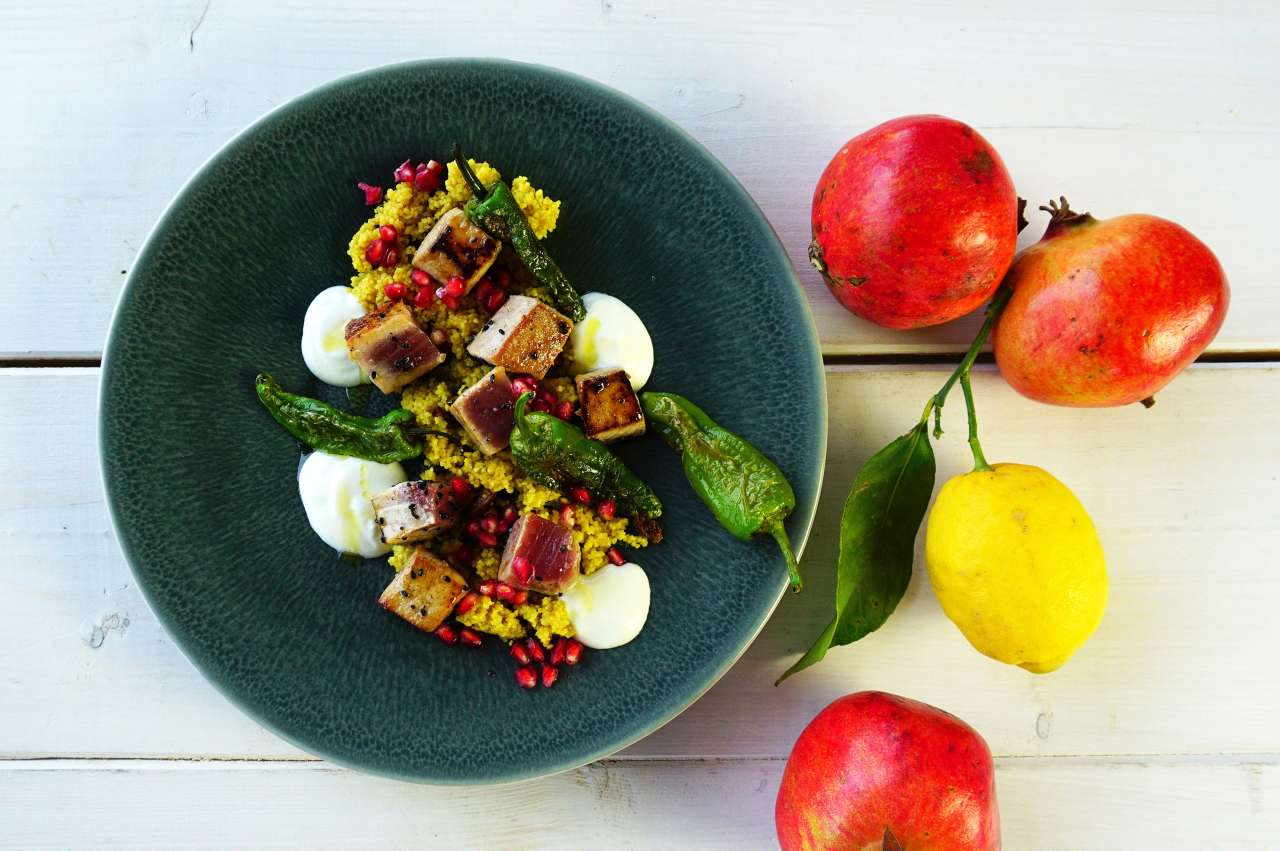 Rezept: Thunfisch mit Couscous & Pimientons Rezept: Thunfisch mit Couscous & Pimientons